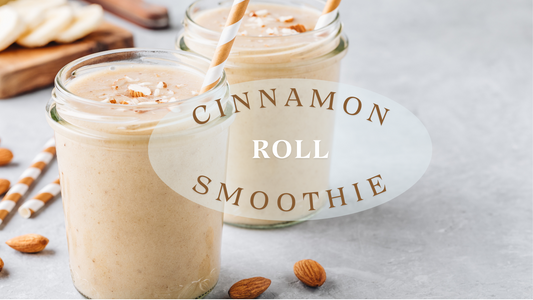 cinnamon smoothie in mason jar