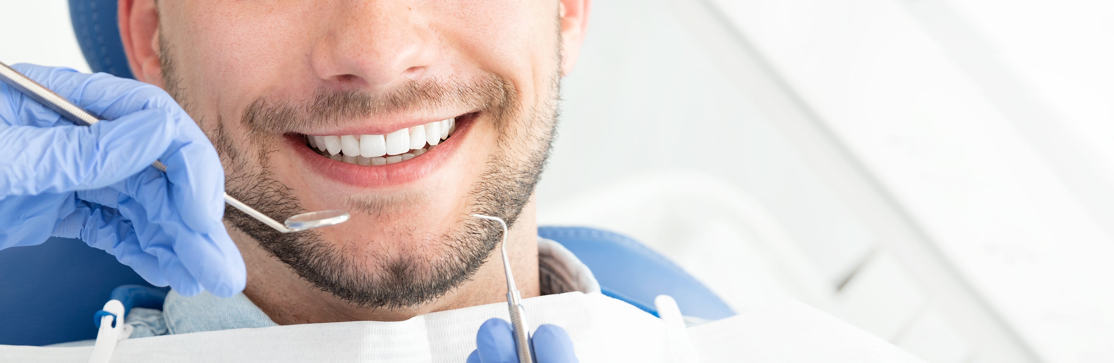 Man at dentist