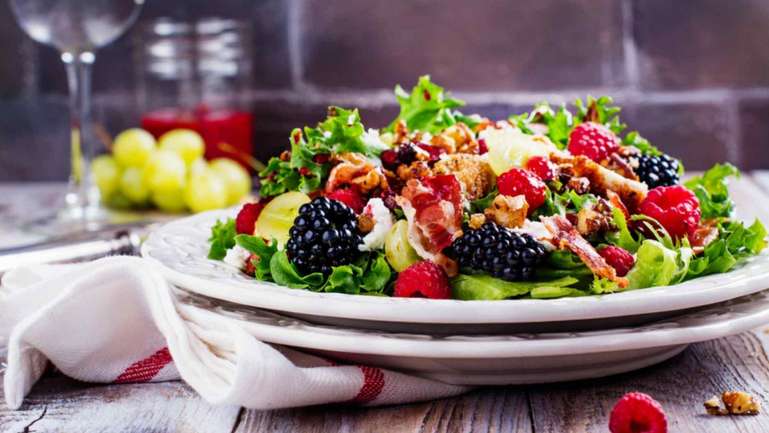 berry chicken salad with raspberry vinaigrette